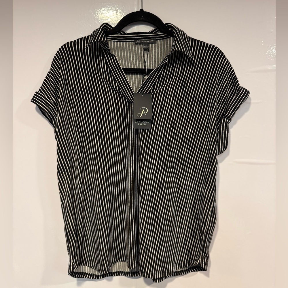 Striped Black and White NWT Adriana Papell top